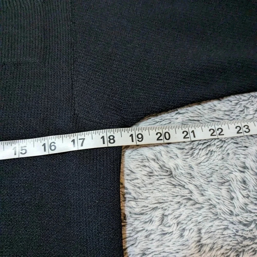 St. John Black Santana Knit Dress Midi Buttons Size 8 Collar Shirt Dress USA - Picture 9 of 10